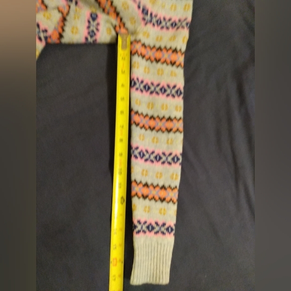 J.Crew Nordic Ski Fair Isle Lamb Wool Sweater Multicolor Stripe Preppy Pullover - Picture 10 of 10